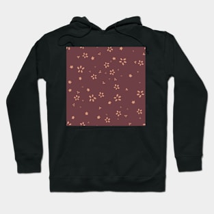 Minimal Plum Petals pattern Hoodie